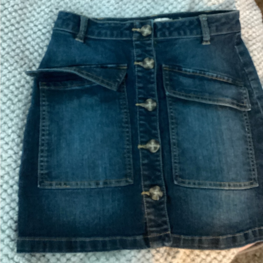 copper key jean skirt, juniors xs
